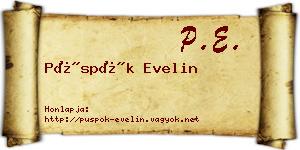 Püspök Evelin névjegykártya