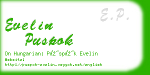 evelin puspok business card